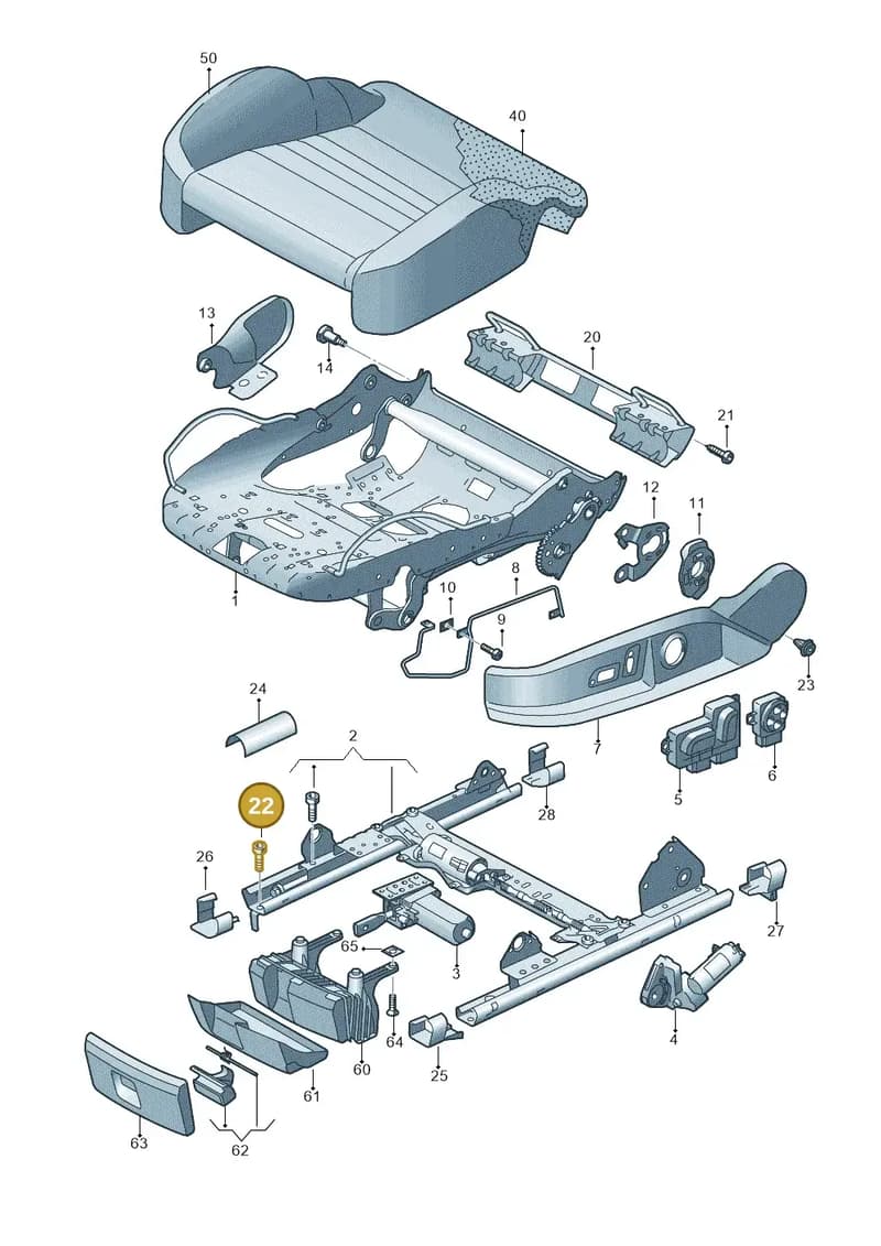 N91041301 — Audi R8 qu. 5.2 (2012-2015) diagram 609881100, position 22