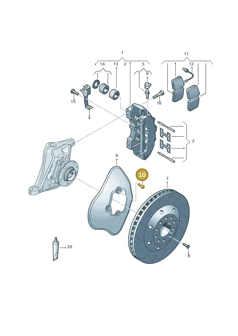 N91055501 — Audi R8 qu. 5.2 (2012-2015) diagram 618615500, position 10