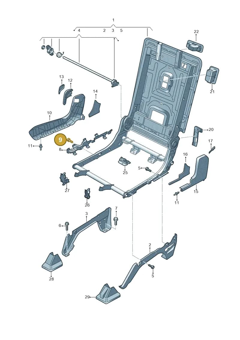 N91055501 — Audi Q7 (2015-2025) diagram 859883050, position 9