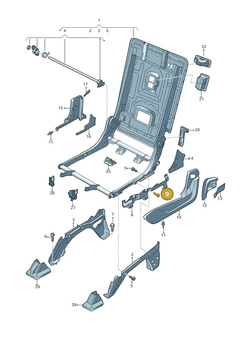 N91055501 — Audi Q7 (2015-2025) diagram 859883000, position 9