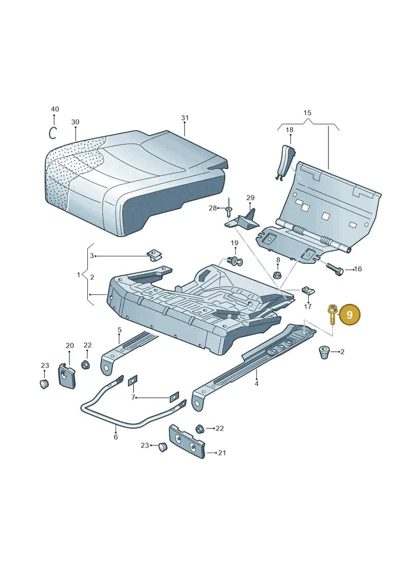 N91056901 — SEAT Altea XL (2013-) diagram 459885200, position 9