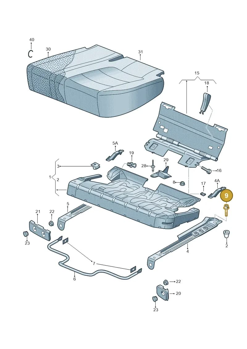 N91056901 — SEAT Altea XL (2013-) diagram 459885300, position 9