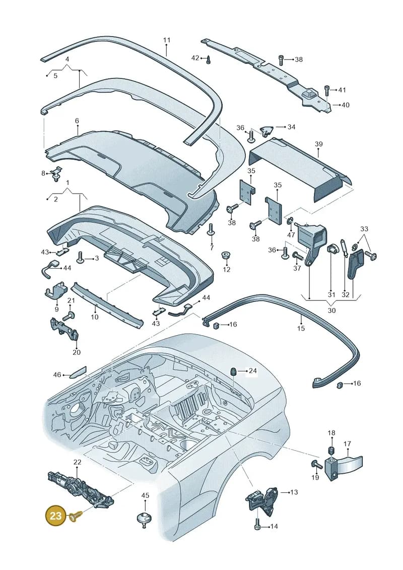 N91060001 — Audi RS5 Cabrio (2012-2015) diagram 670825500, position 23