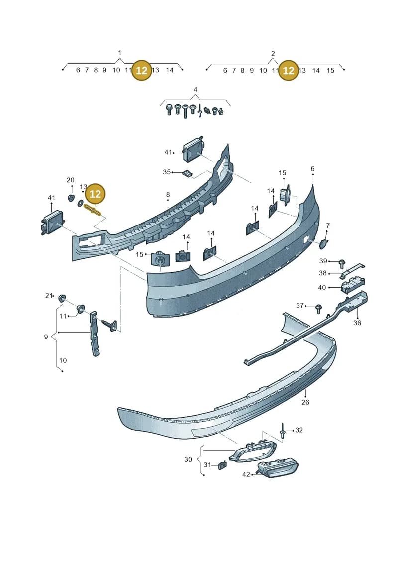 N91060901 — Audi A8 (2013-2018) diagram 771807650, position 12