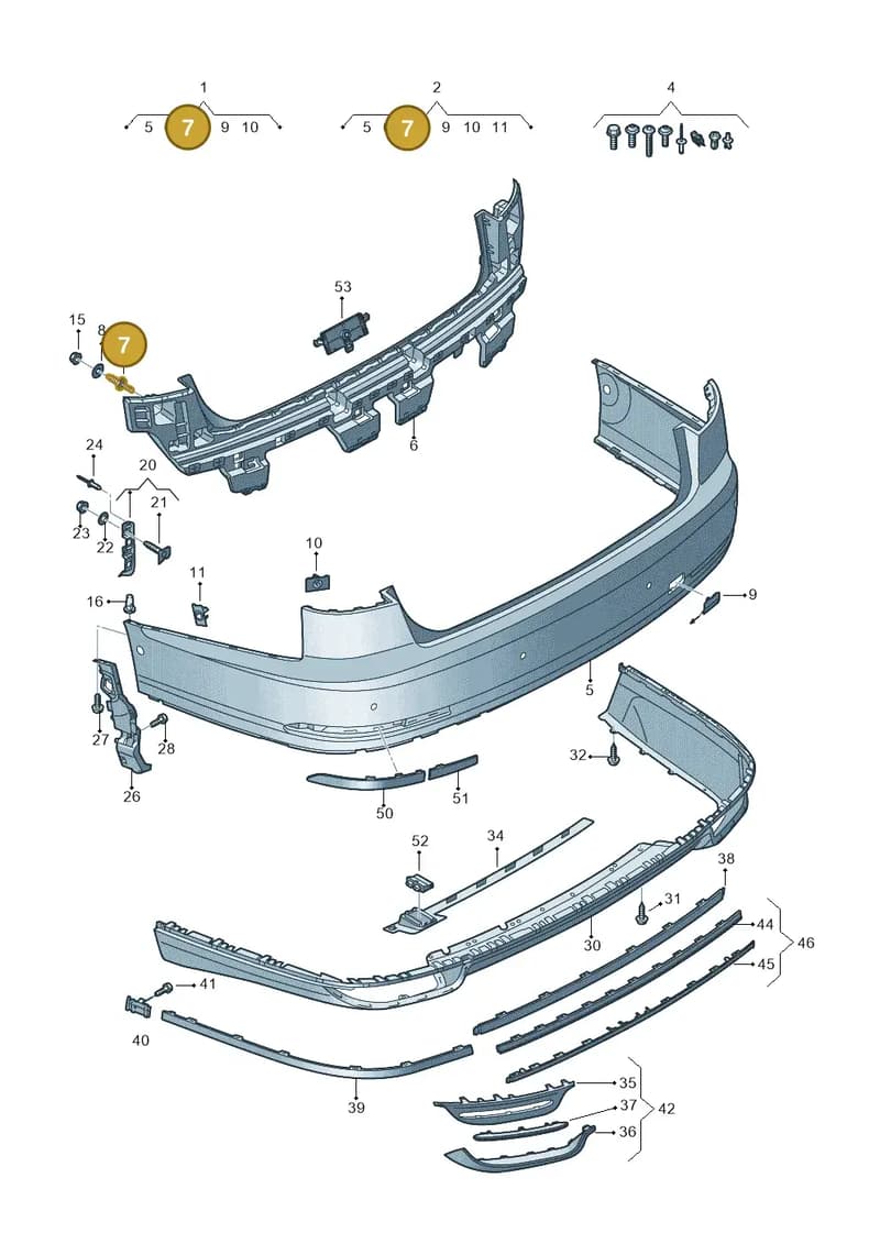 N91060901 — Audi A8 (2017-2025) diagram 838807700, position 7