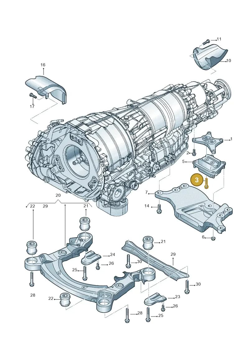 N91070401 — Audi A6 2.7 TDI (2008-2011) diagram 448399850, position 3