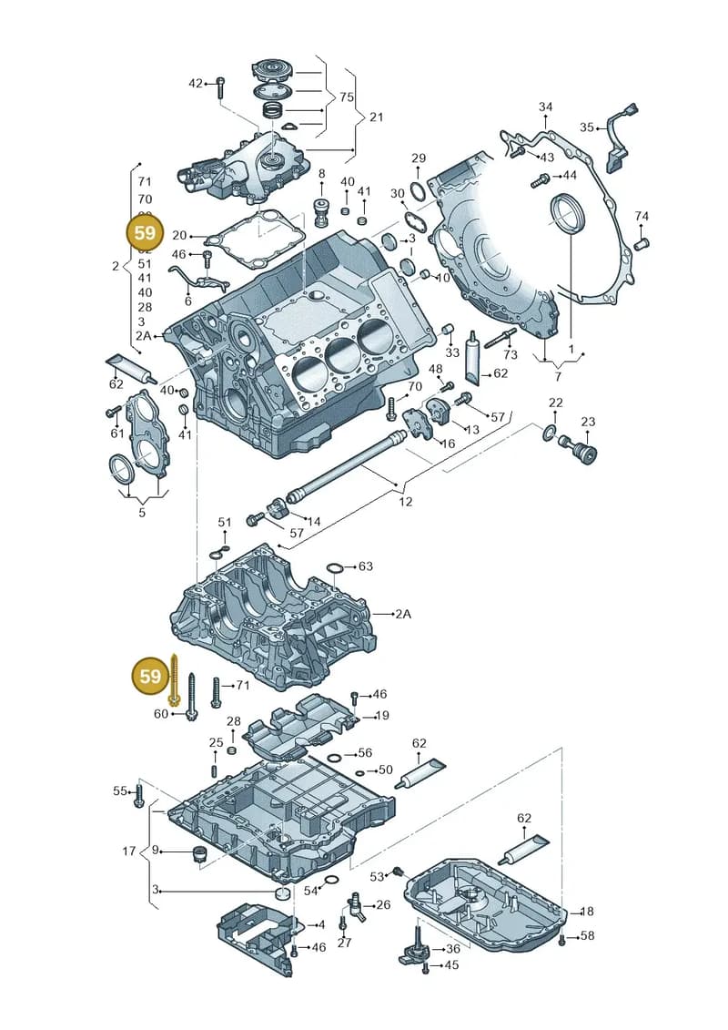 N91071001 — Audi A8 (2013-2018) diagram 771103050, position 59