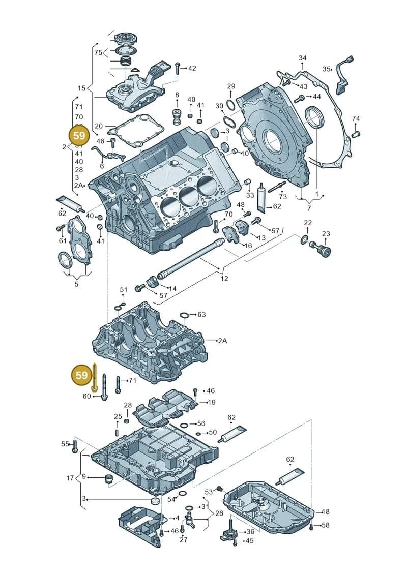 N91071001 — Audi A7 Sportback (2014-2018) diagram 620103100, position 59