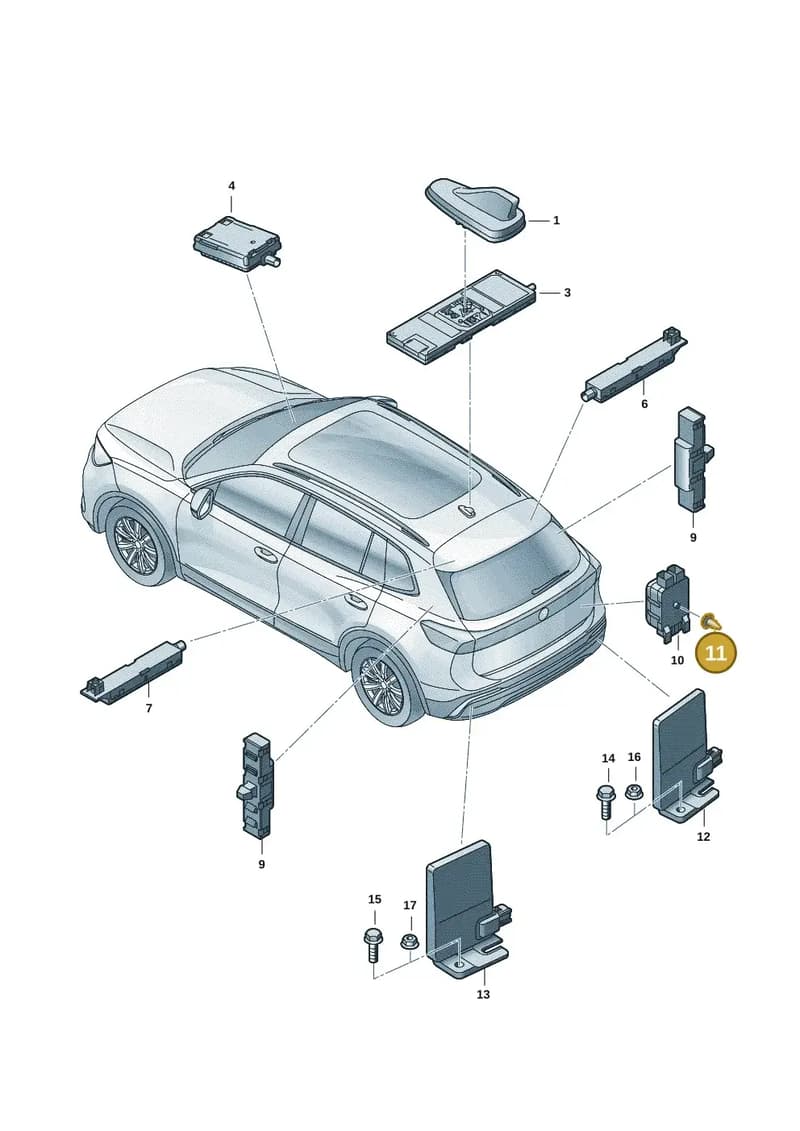 N91077201 — Volkswagen Tiguan (2023-2025) diagram 57x035200, position 11