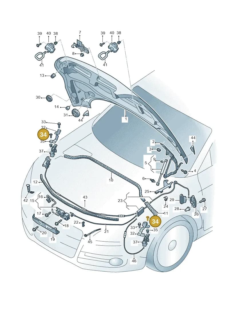 N91089801 — Audi TTRS Plus Coupe (2009-2014) diagram 676823000, position 34