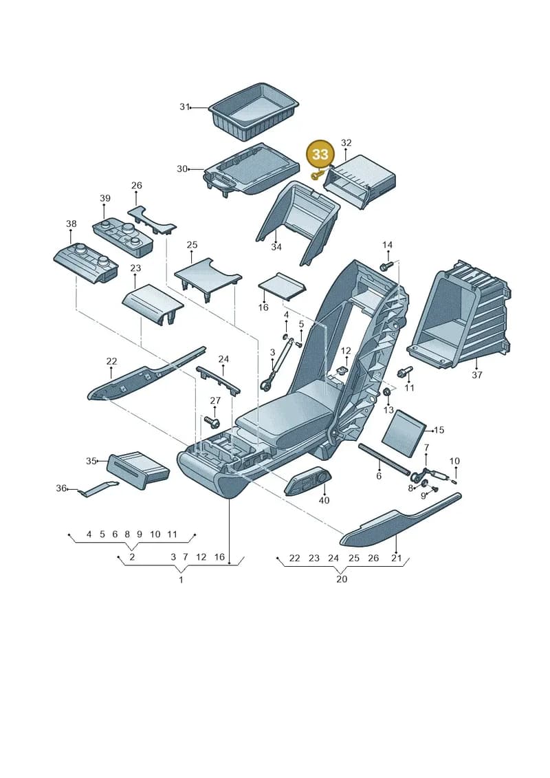 N91089801 — Audi A8 (2013-2018) diagram 696885810, position 33
