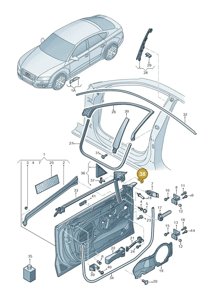 N91089801 — Audi RS7 Sportback (2013-2018) diagram 765831100, position 38