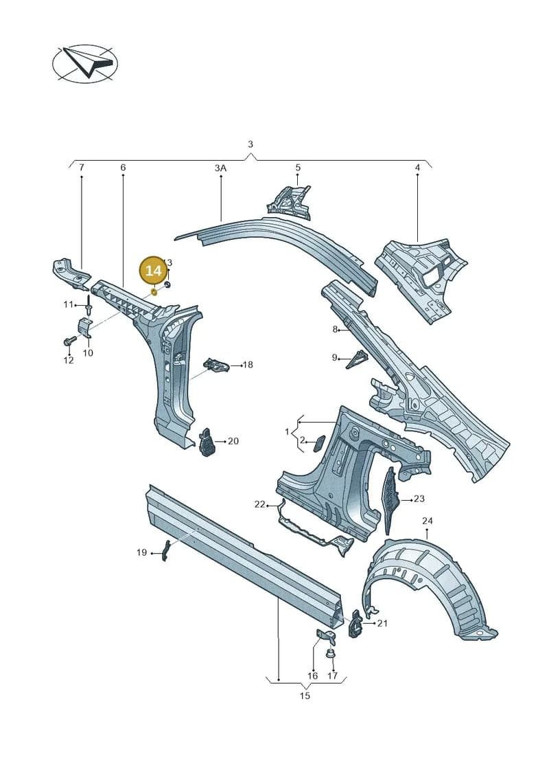 N91104401 — Audi TT RS (2016-2023) diagram 850809000, position 14