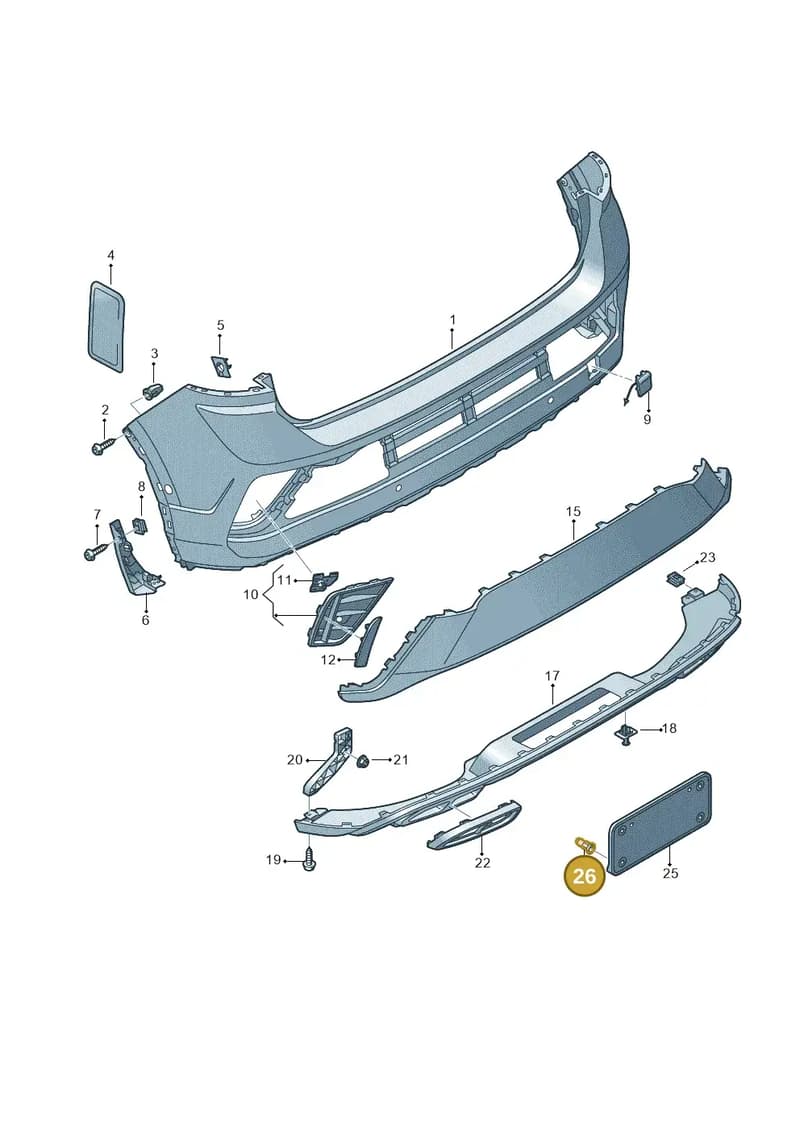 N91117301 — Volkswagen T-Roc (2017-2025) diagram 813807070, position 26