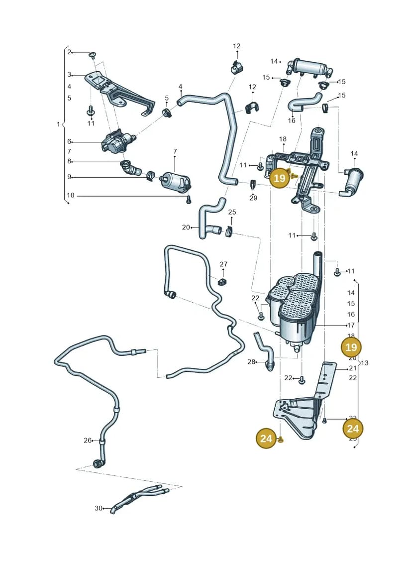 N91123502 — Audi Q7 (2015-2025) diagram 819201072, position 19+24