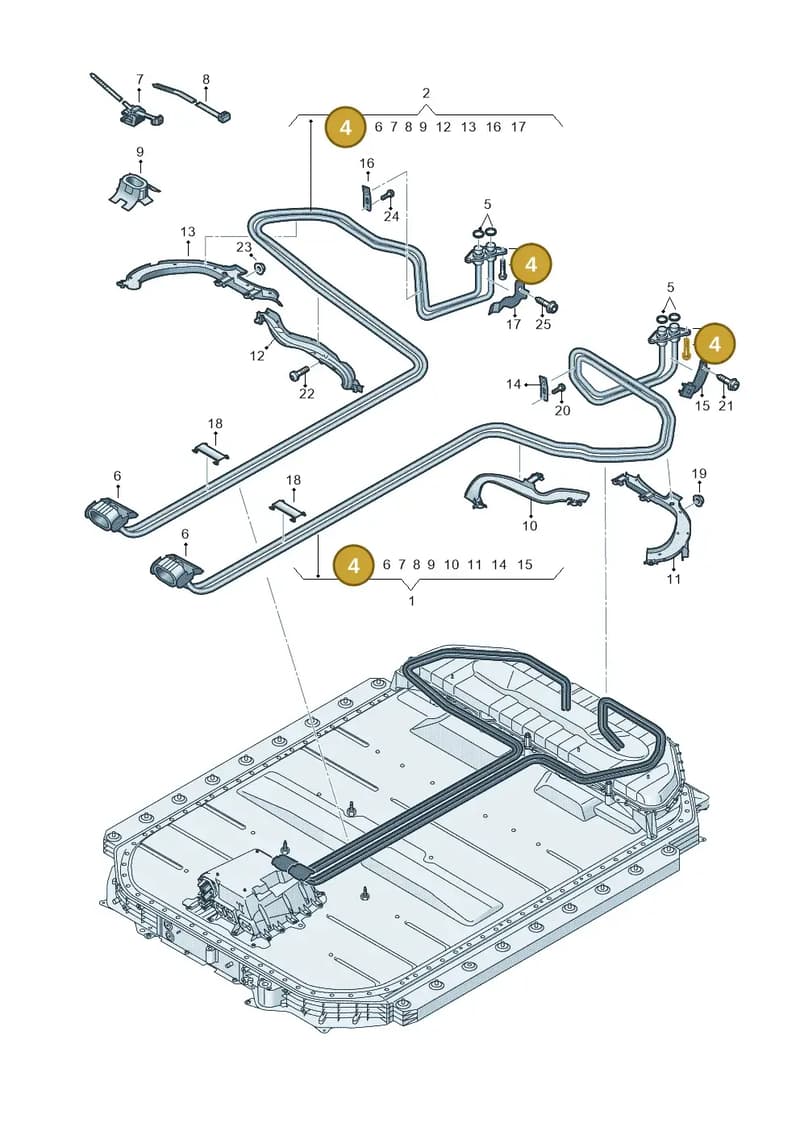N91127601 — Audi Q8 e-tron (2018-2025) diagram 586970210, position 4