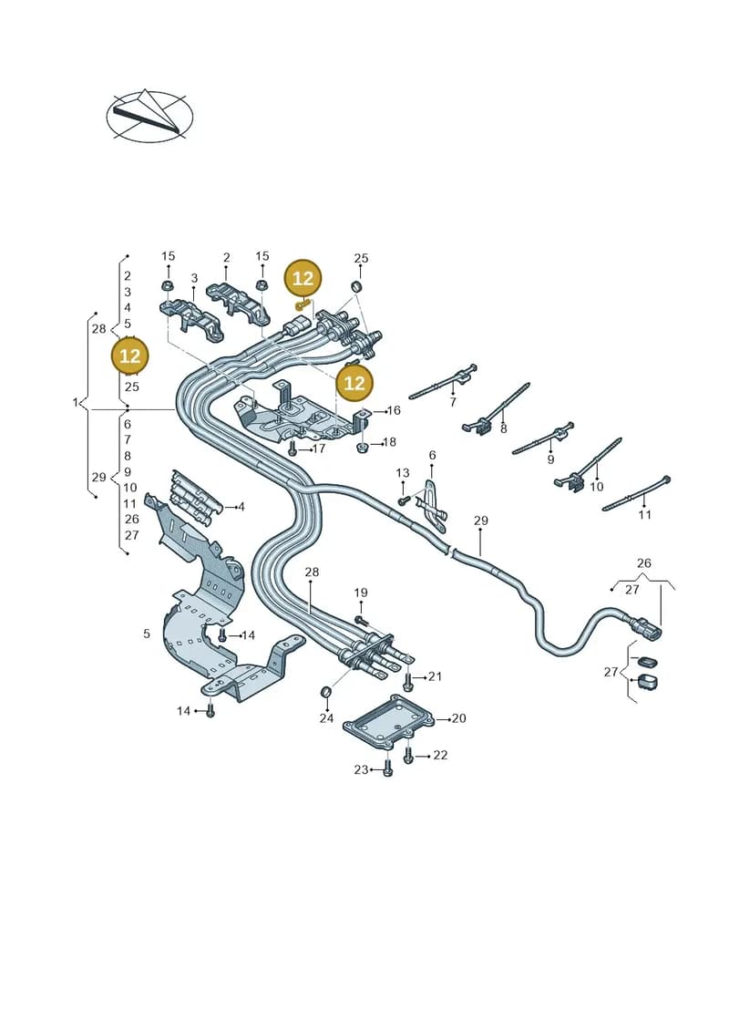 N91127601 — Volkswagen Touareg (2017-2025) diagram 859970100, position 12