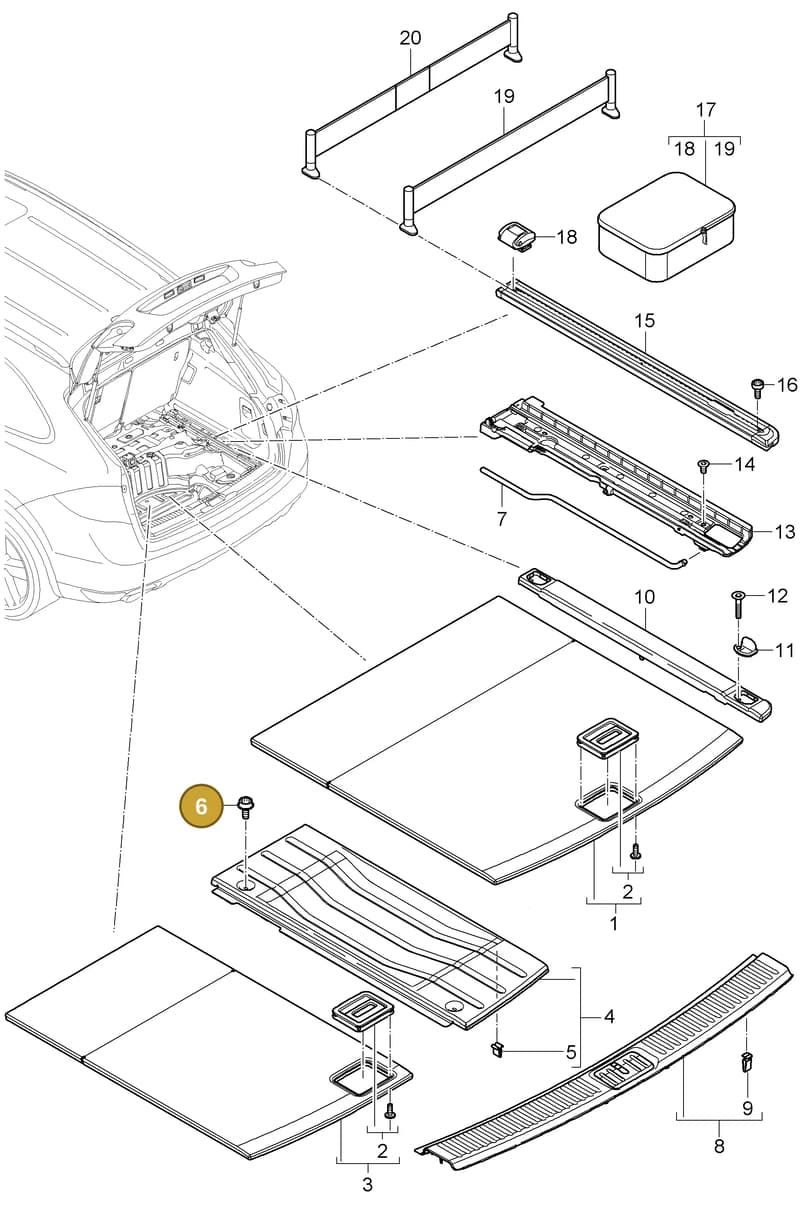 N91128801 — Porsche Cayenne (2010-2018) diagram p37807050, position 6
