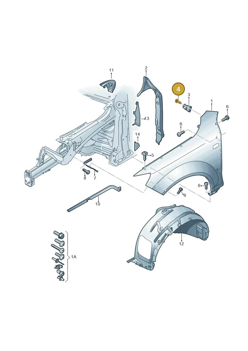 N91130001 — Audi Q7 qu. 3.0 TDI (2009-2015) diagram 493821000, position 4
