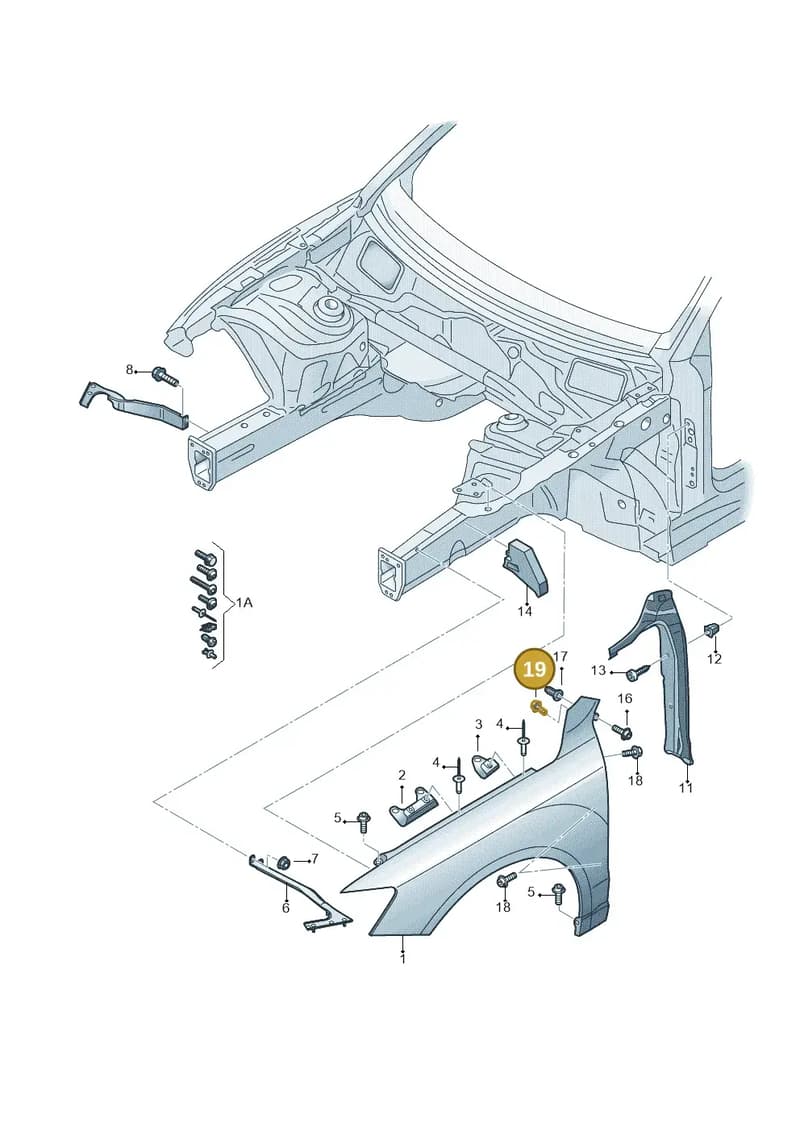 N91130001 — Audi Q5 qu. 2.0 TDI (2012-2017) diagram 647821000, position 19