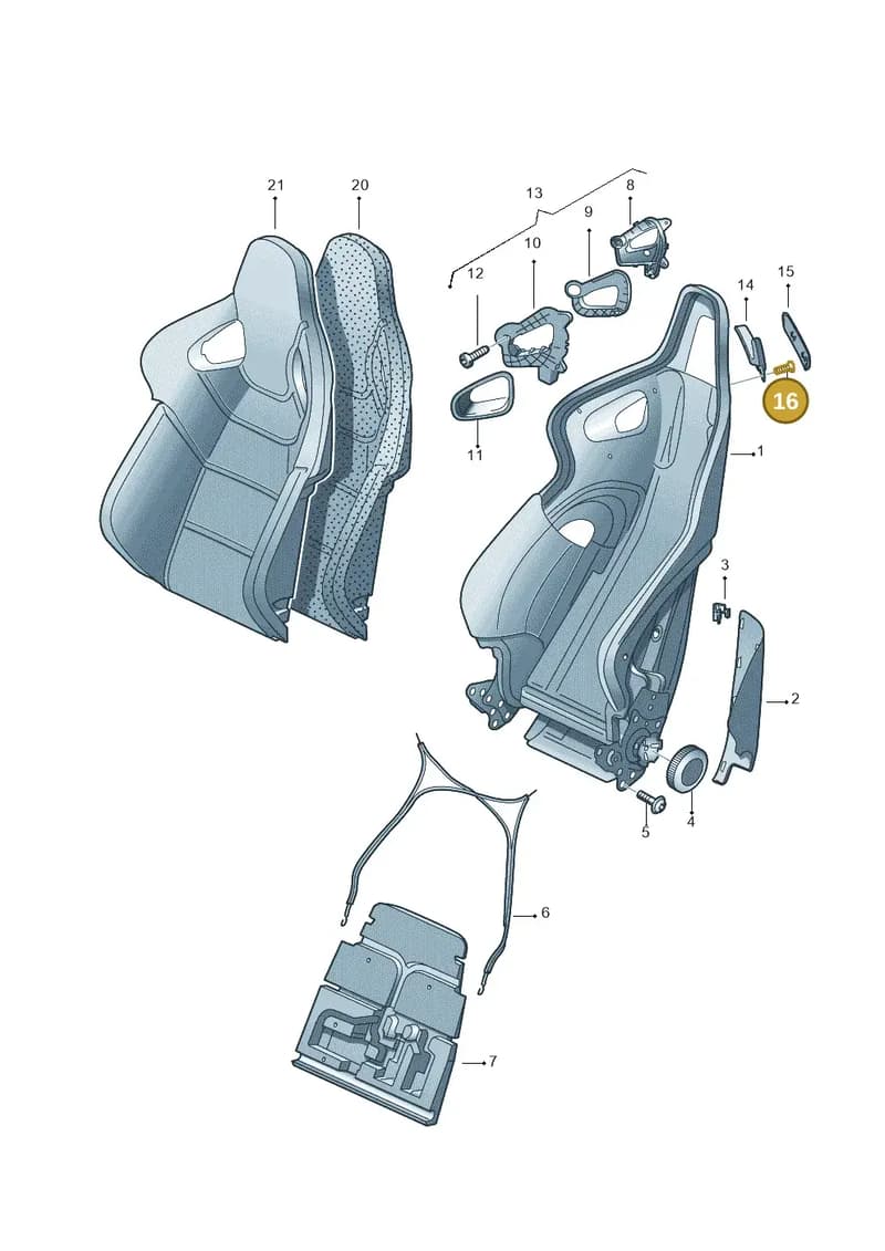 N91136901 — Audi TTS Coupe 2.0 (2010-2014) diagram 412881550, position 16