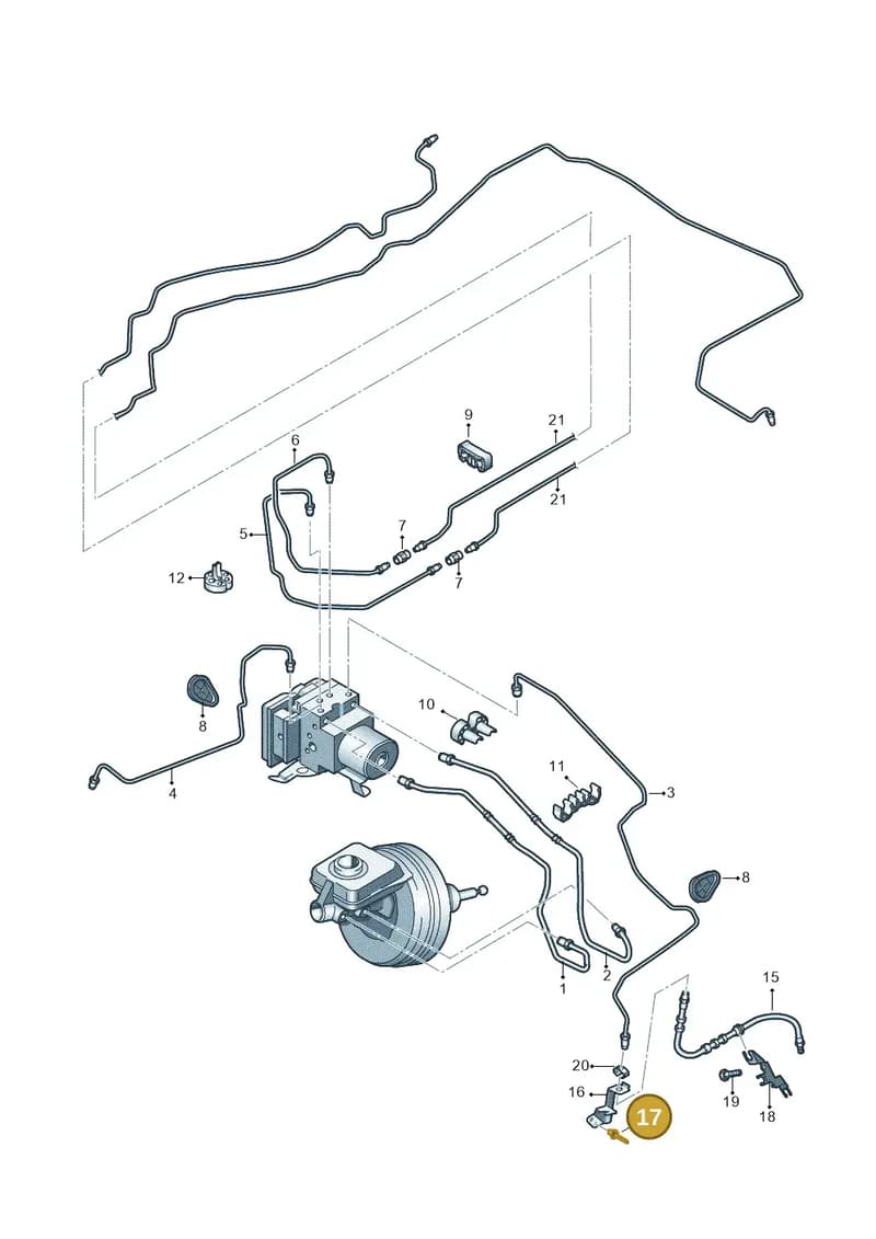 N91136901 — Audi A8 (2013-2018) diagram 696611200, position 17