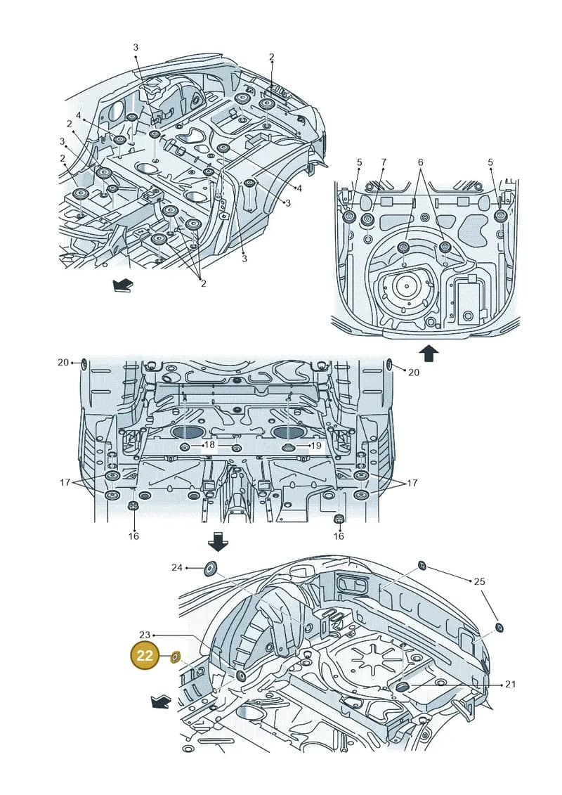 N91137901 — Audi TTS Coupe 2.0 (2010-2014) diagram 609803360, position 22