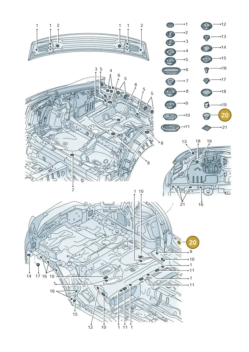 N91137901 — Audi TT RS (2016-2023) diagram 850803360, position 20
