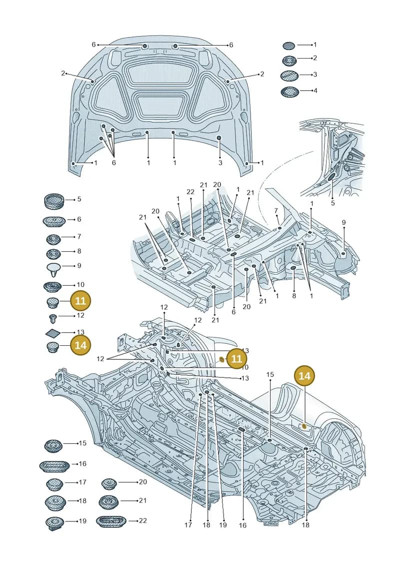 N91137901 — Audi TT RS (2016-2023) diagram 850803370, position 11+14