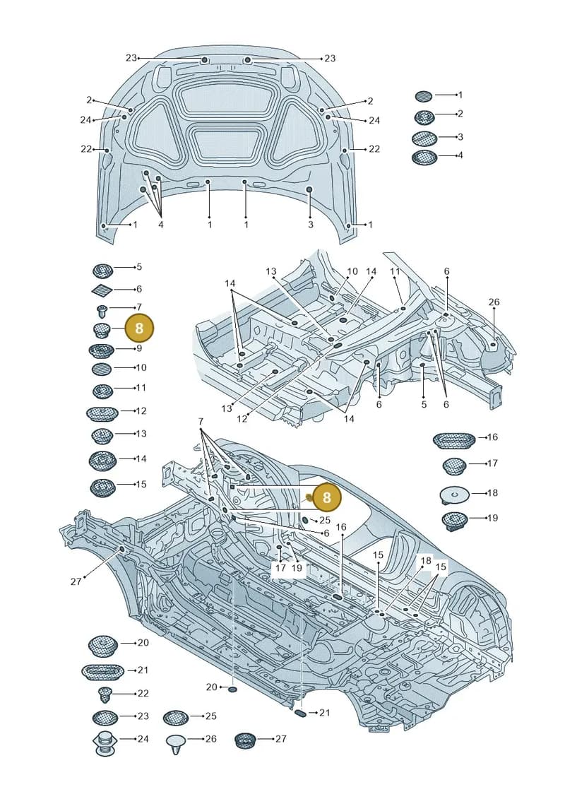 N91137901 — Audi TT RS (2016-2023) diagram 850803350, position 8