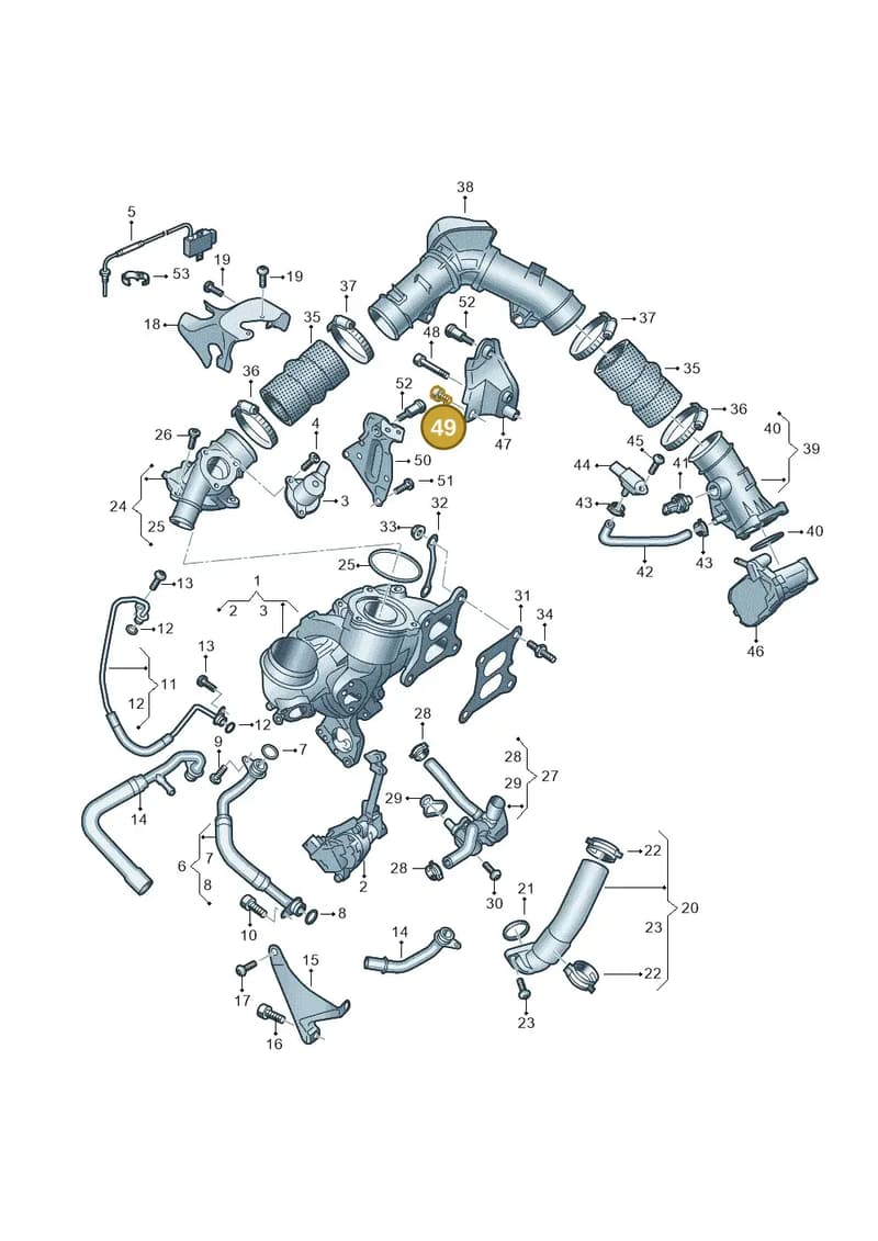 N91138801 — Audi A5 Limousine (2024-2025) diagram 8wk145175, position 49