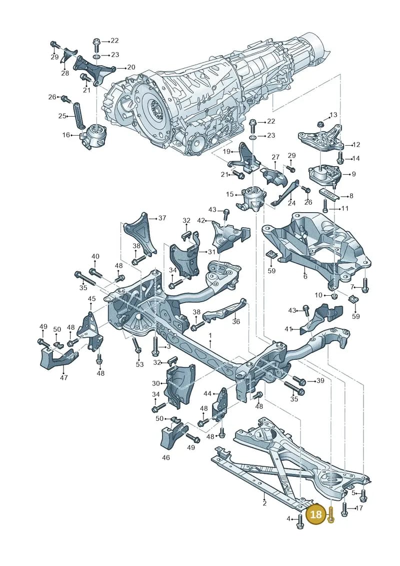 N91139801 — Audi A8 (2013-2018) diagram 771399900, position 18
