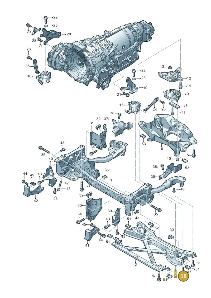 N91139801 — Audi A8 (2013-2018) diagram 696399620, position 18