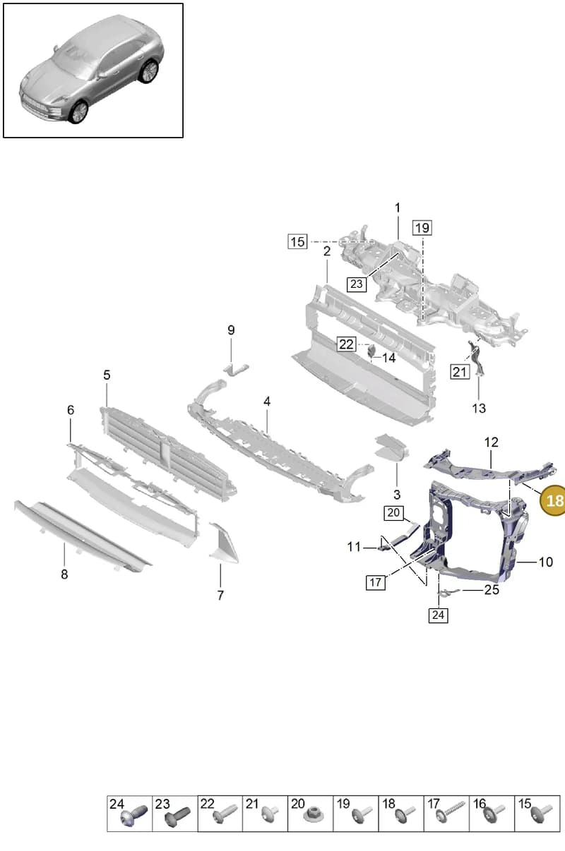 N91140502 — Porsche Macan (2018-2022) diagram p52802205, position 18