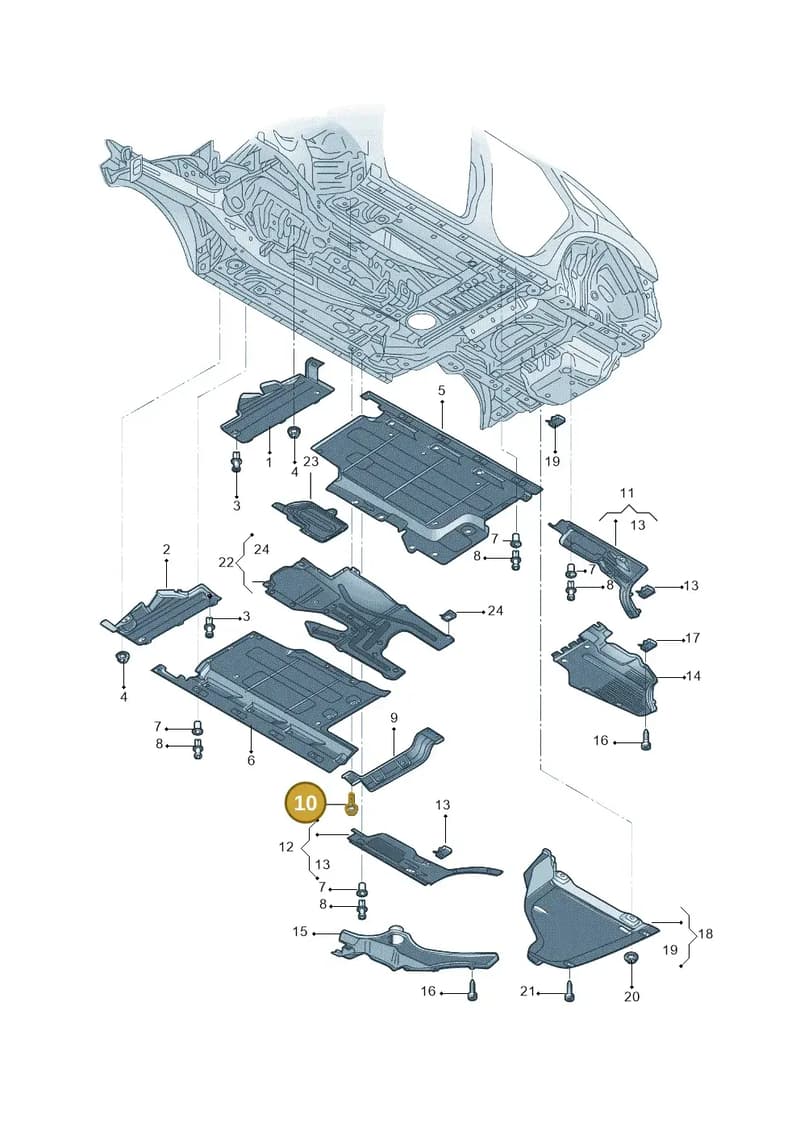 N91145601 — Audi Q5 (2009-2018) diagram 687825000, position 10