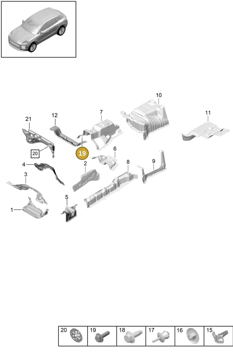 N91145601 — Porsche Macan (2018-2022) diagram p52801725, position 19