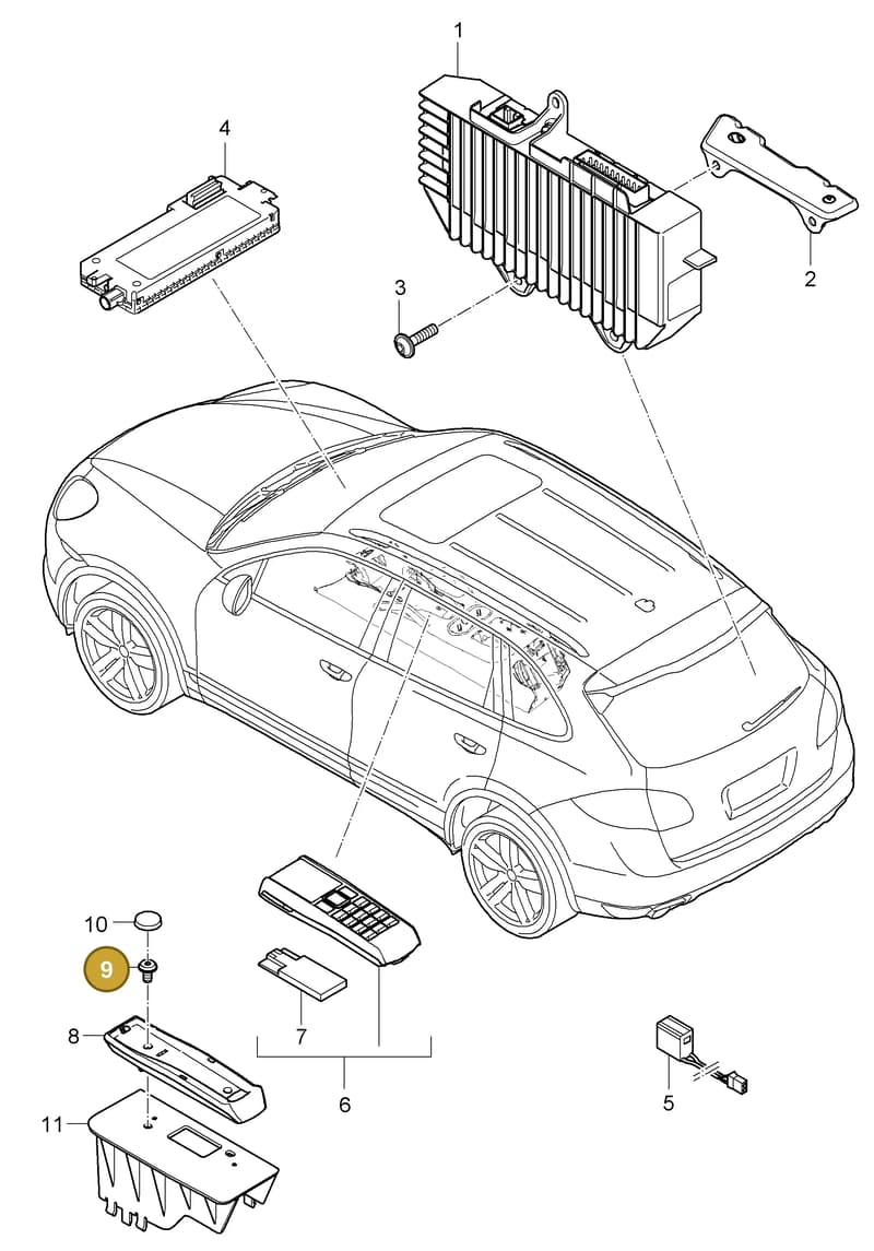 N91159801 — Porsche Cayenne (2010-2018) diagram p37911010, position 9