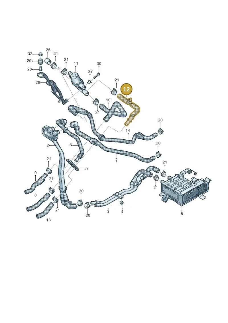 N91163901 — Audi A8 (2017-2025) diagram 838121071, position 12
