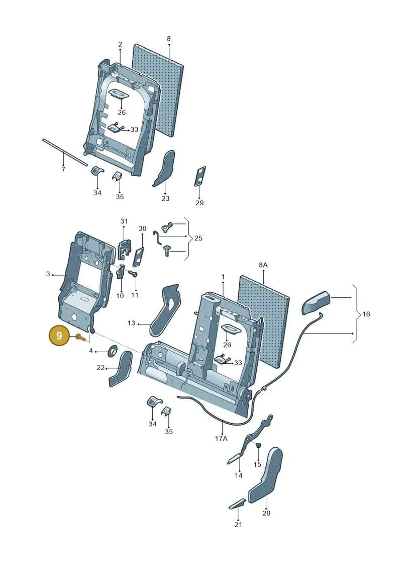 N91167601 — Audi Q5 (2009-2018) diagram 687885060, position 9