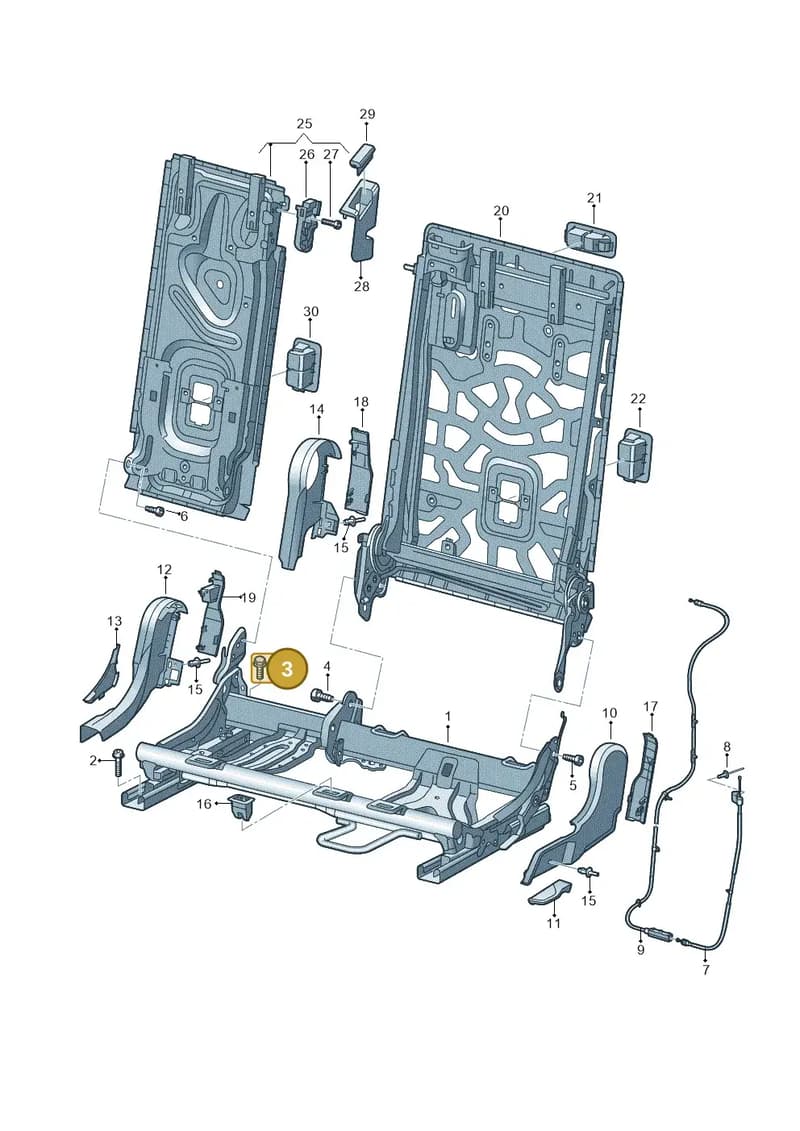N91167601 — Audi Q5 (2016-2025) diagram 896885200, position 3