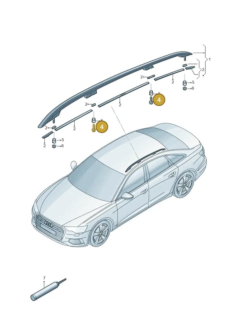 N91169901 — Audi A6 (2018-2025) diagram 430860050, position 4