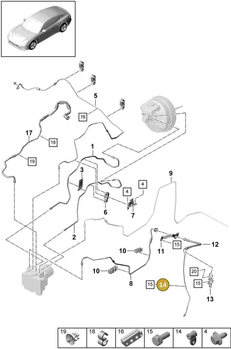 N91171103 — Porsche Panamera (2016-2020) diagram p49604010, position 14