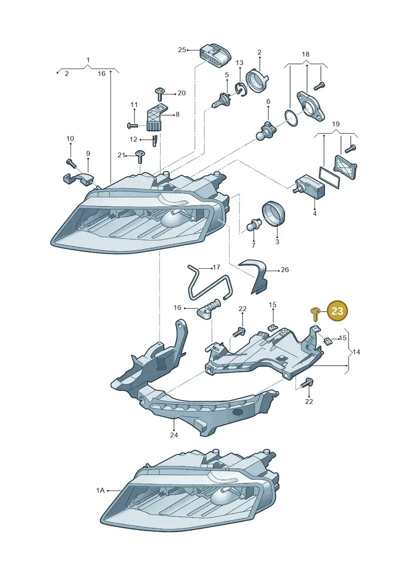 N91171401 — Audi A4L 2.0 (2008-2012) diagram 669941000, position 23