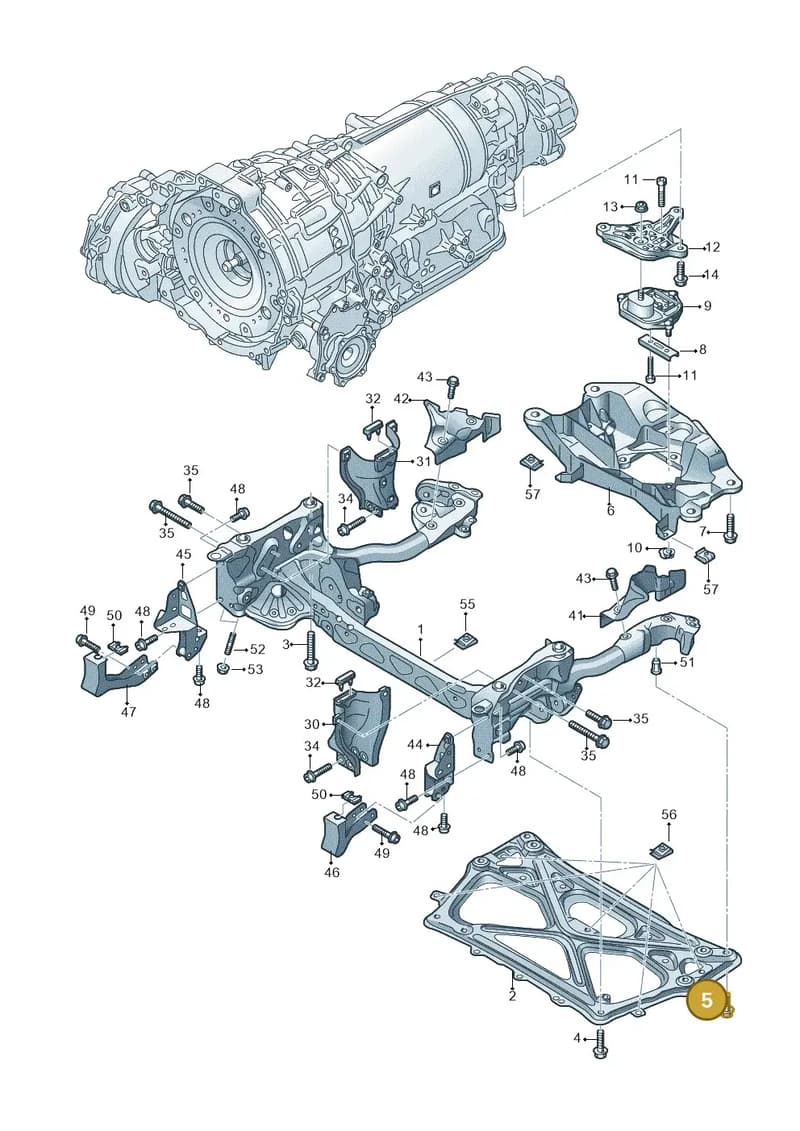 N91174101 — Audi A8L qu. 3.0 TDI (2009-2014) diagram 696399600, position 5