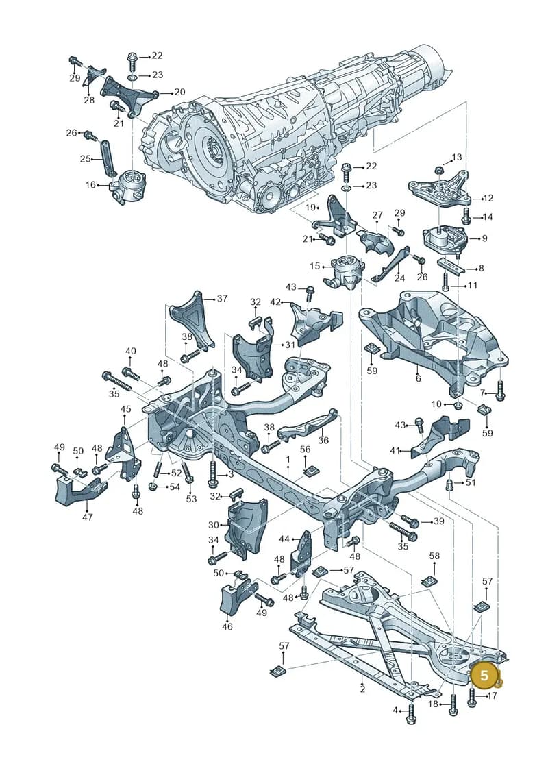 N91174101 — Audi A8 (2013-2018) diagram 696399750, position 5