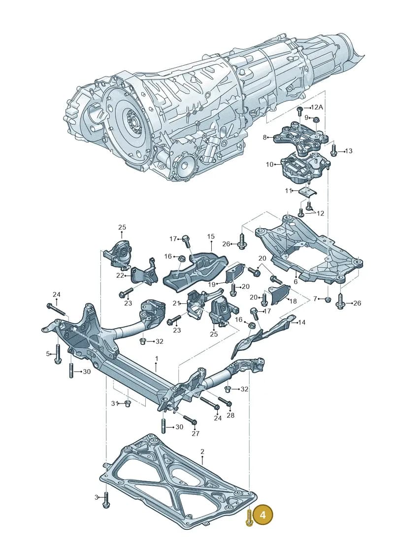 N91174101 — Audi A7 Sportback (2014-2018) diagram 711399770, position 4