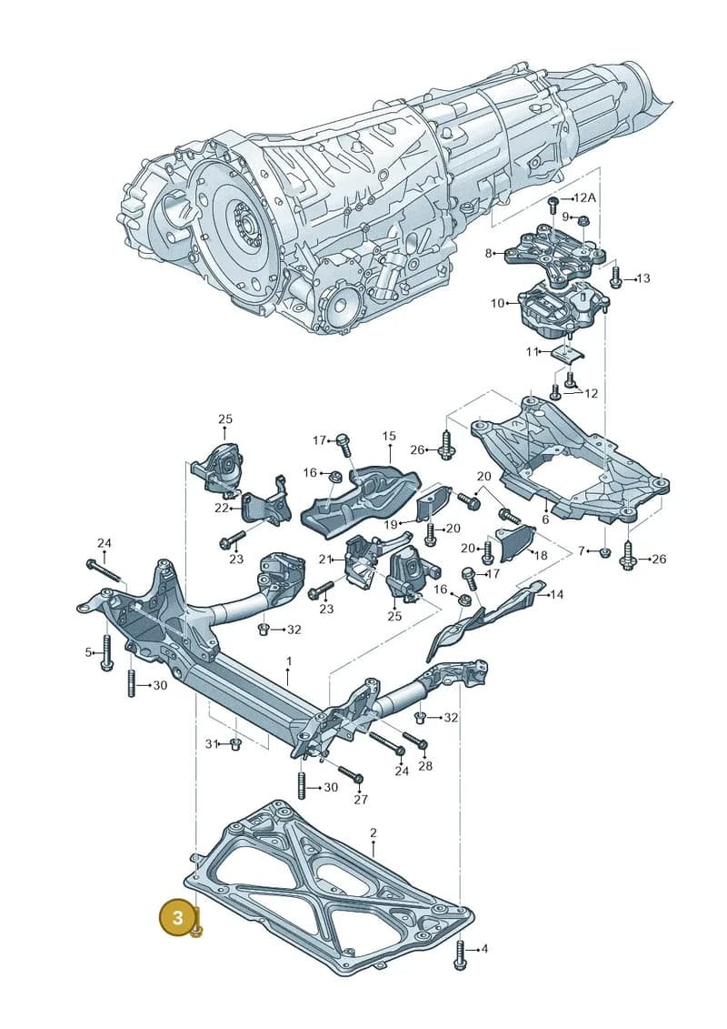 N91174201 — Audi A7 Sportback (2014-2018) diagram 711399770, position 3