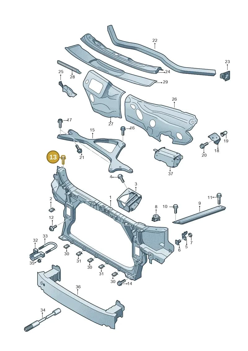 N91185001 — Audi A8 (2013-2018) diagram 696805000, position 13