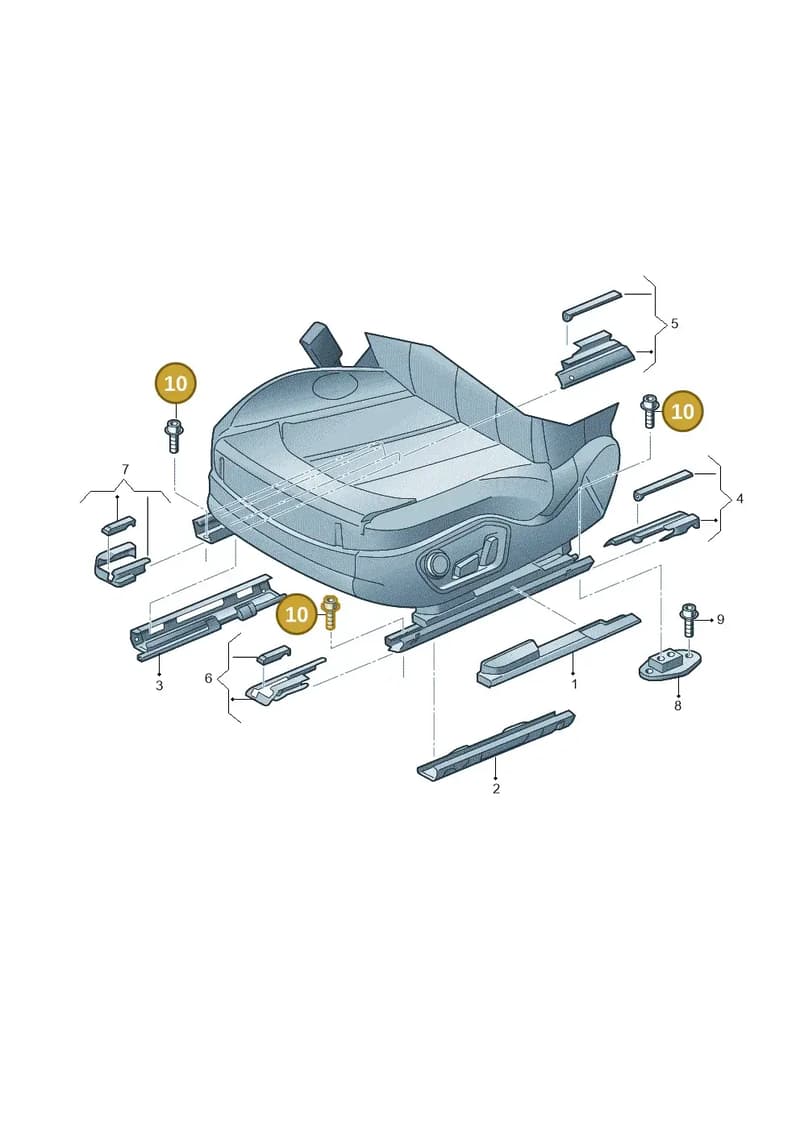 N91185601 — Audi A8L qu. 3.0 TDI (2009-2014) diagram 696881700, position 10