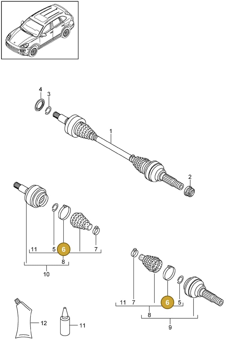 N91188401 — Porsche Cayenne (2010-2018) diagram p37501030, position 6